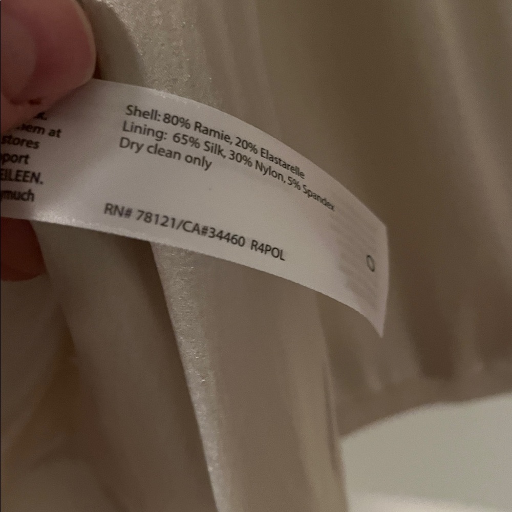 Eileen Fisher Cream Open-Front Jacket - Picture 3 of 4